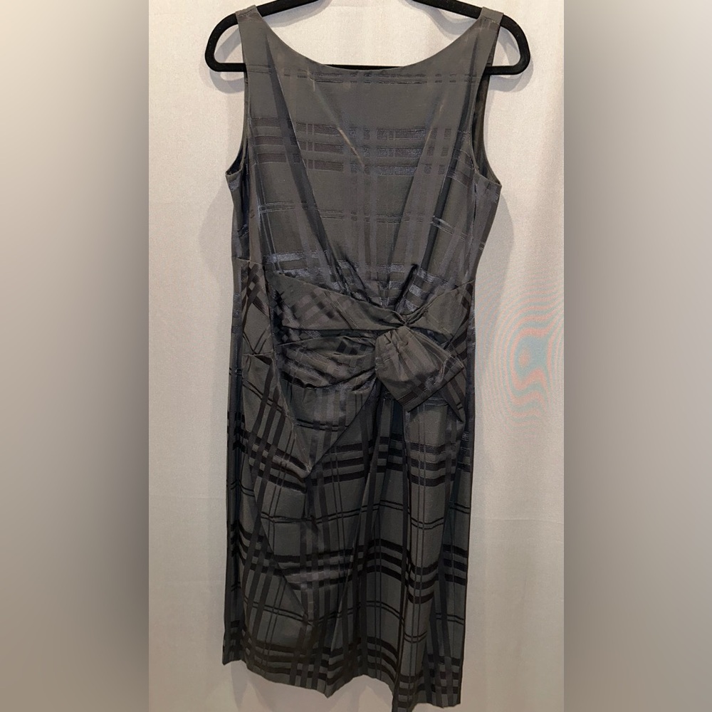 Anne Klein Black Asymmetrical Ruched Cocktail Dress